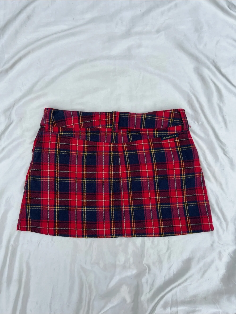 Y2K Abercrombie & Fitch Red Plaid Mini Skirt